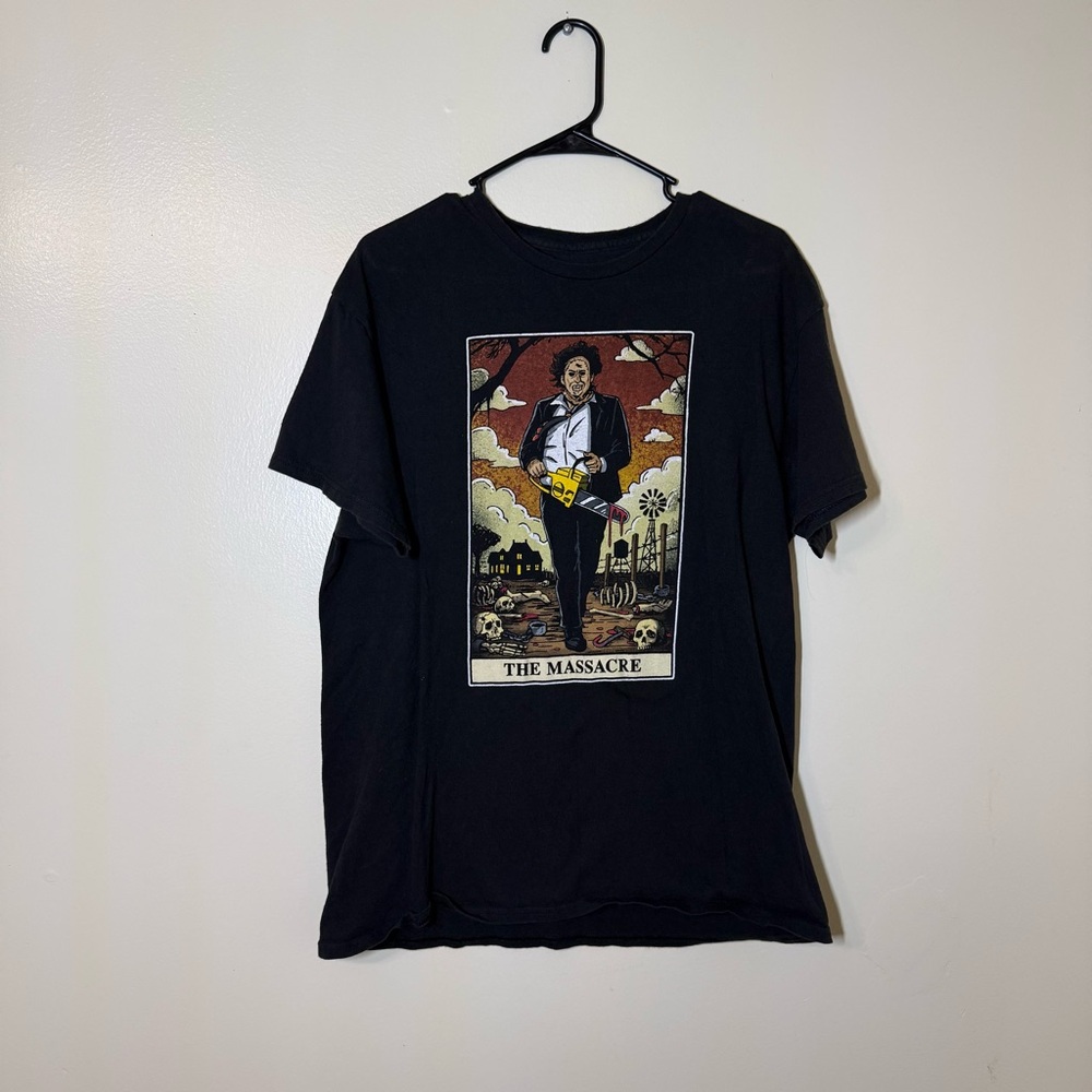 Texas Chainsaw Massacre Leatherface Black Men’s Graphic T-Shirt